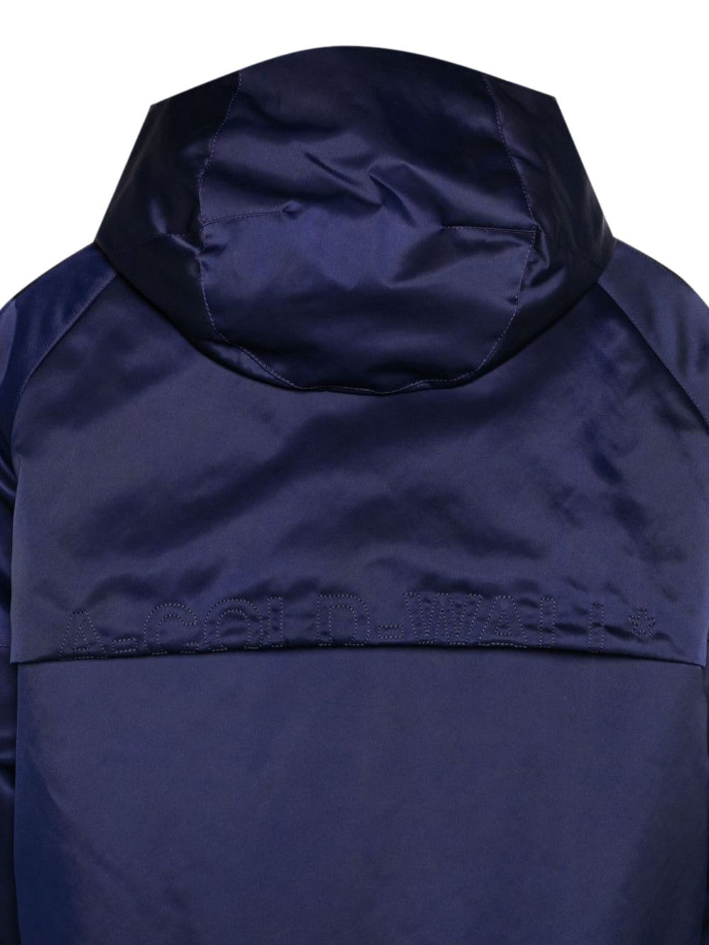 A-cold-wall* overdye logo-plaque panelled hooded jacket