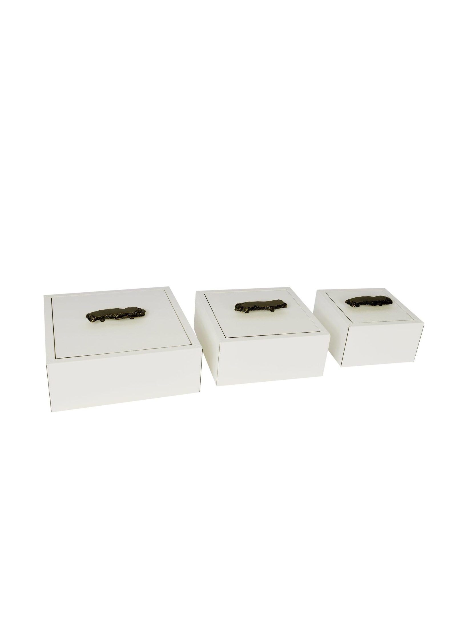Ambra stackable trinket box square small