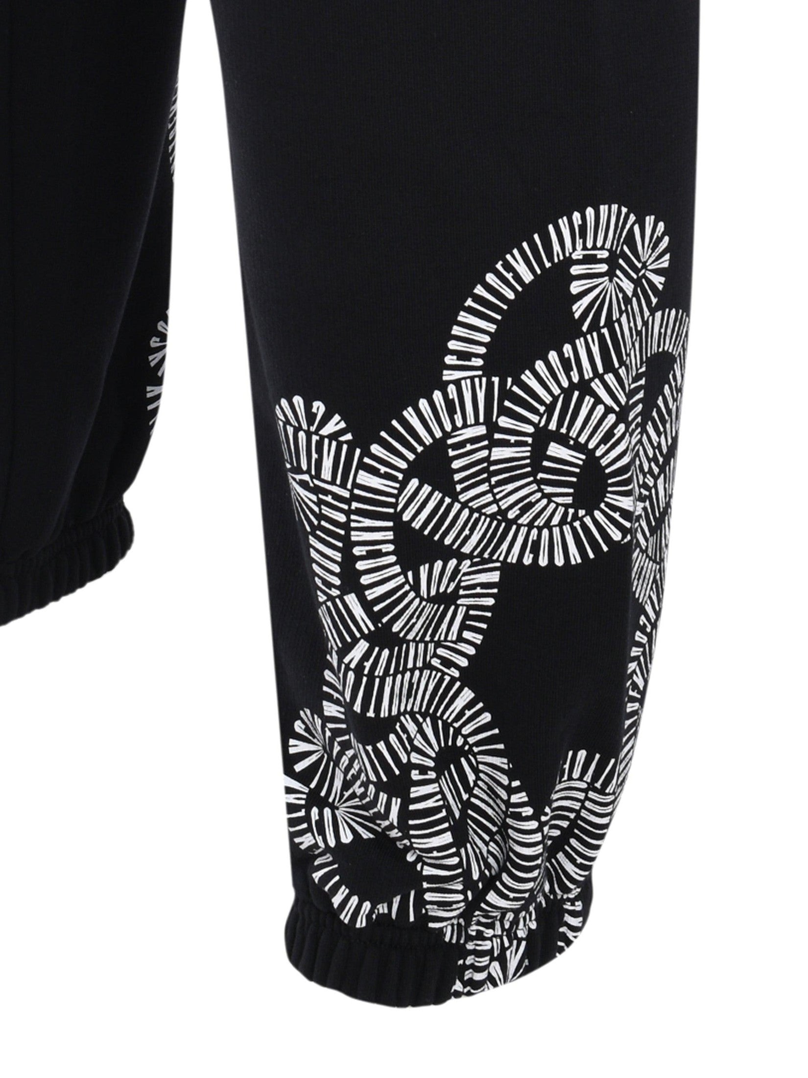 Snake wings relax sweatpants black white