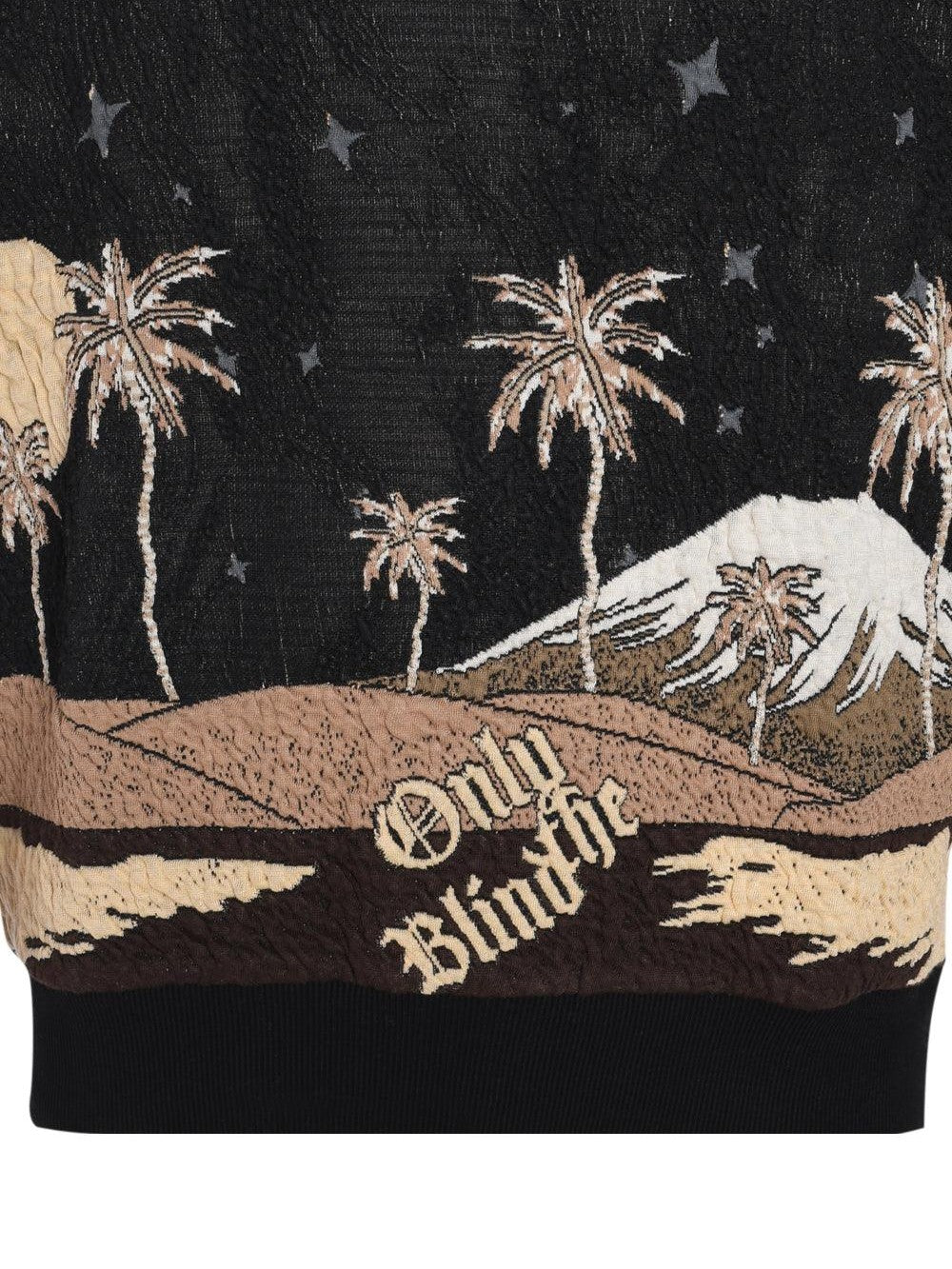 Only the blind sepia mountain jacquard crewneck