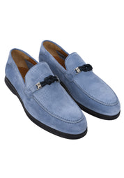 Doucal's perforated suede loafers