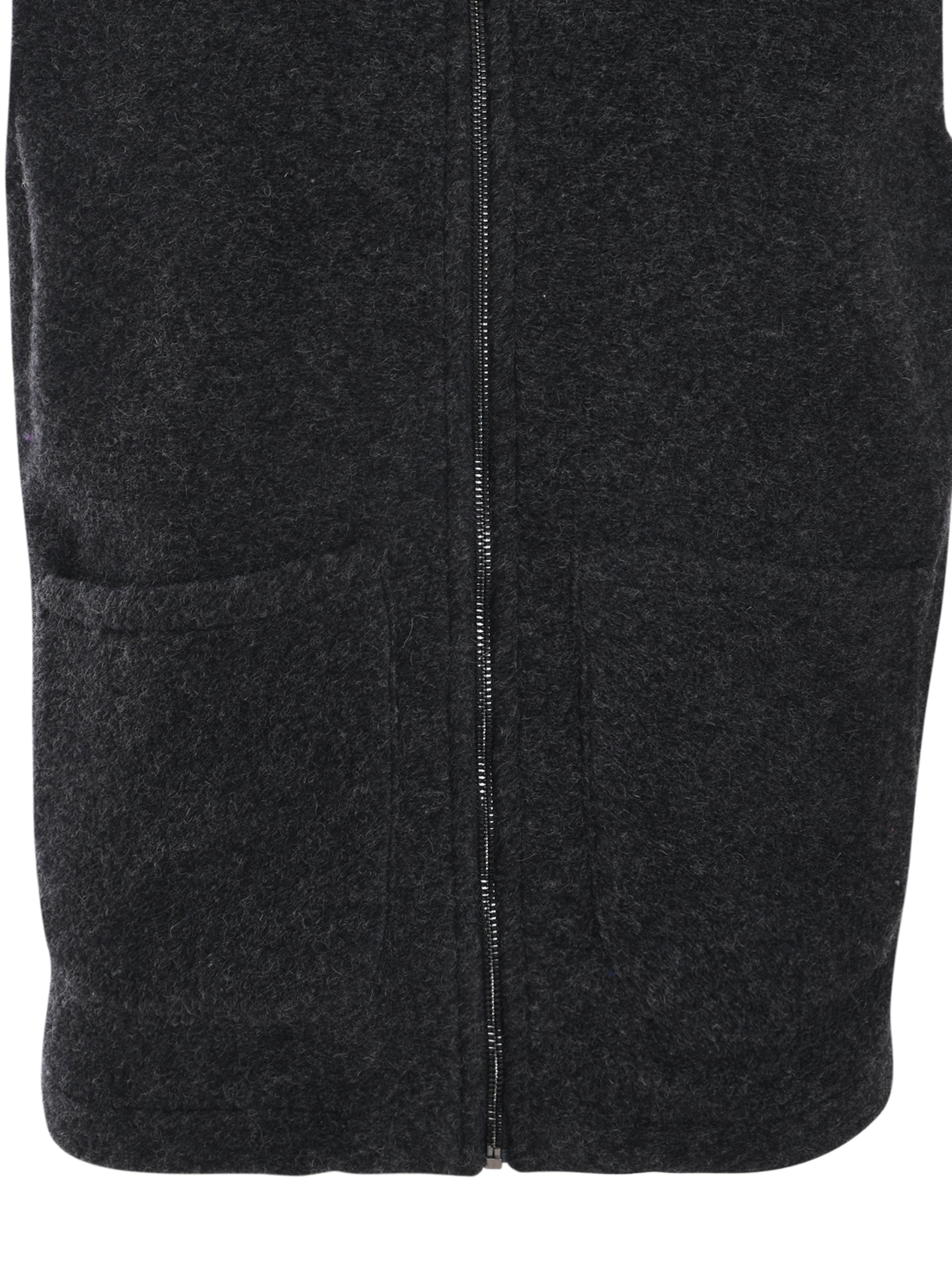 GILET 2 PKT ZIP MIXED WOOL