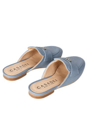 Casadei logo-plaque leather mules