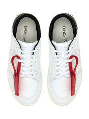 Off-white low-top vulcanized leather snakers