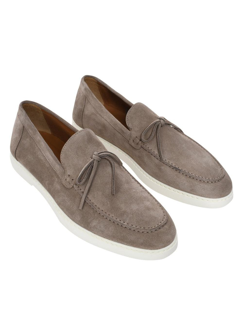 Doucal's penny-slot suede loafers