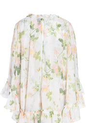 IMMORTAL ROSE HARPER CHIFFON CAPE ANKLE GOWN