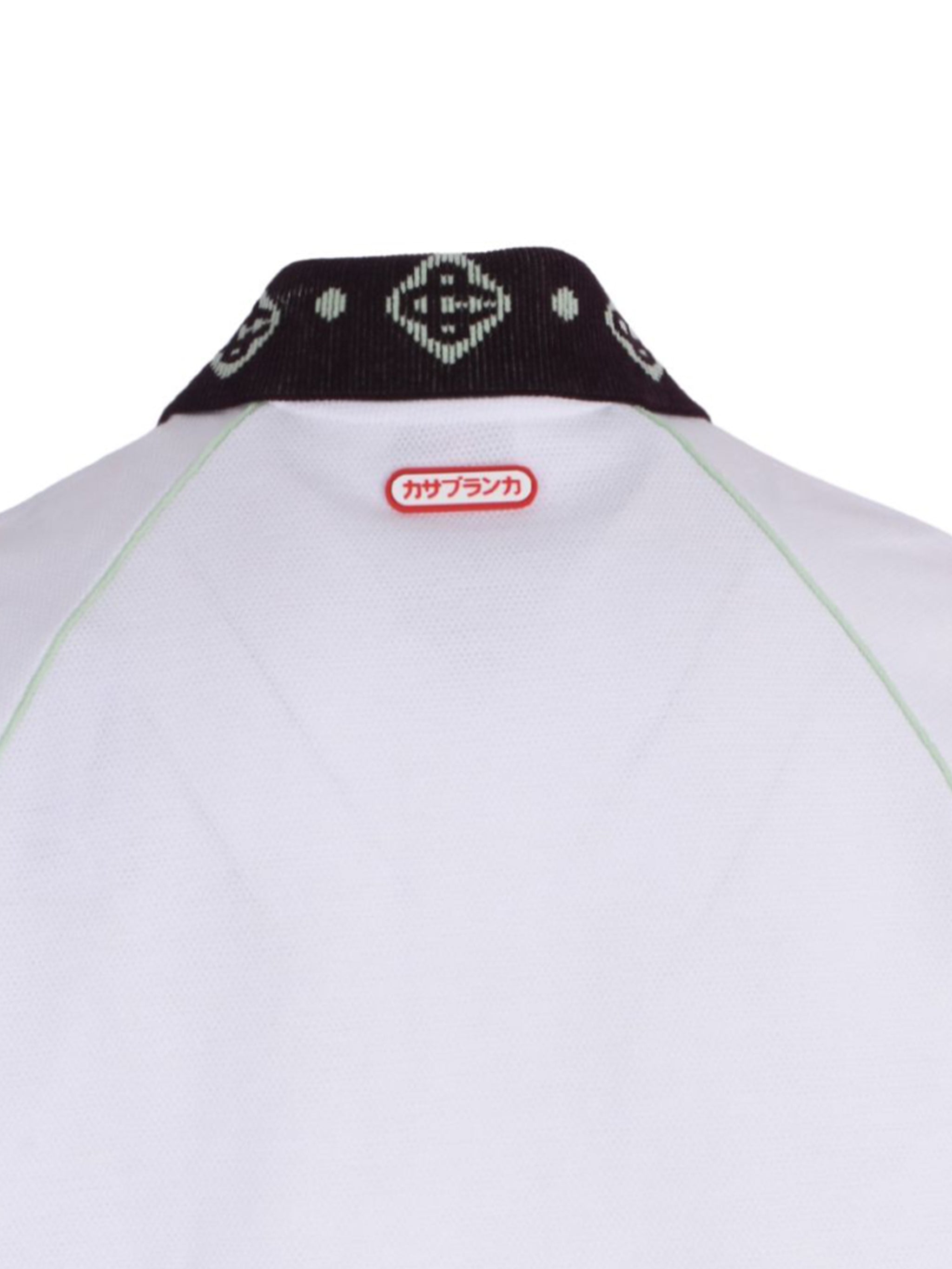 CHENILLE COLLAR WHITE RAGLAN POLO