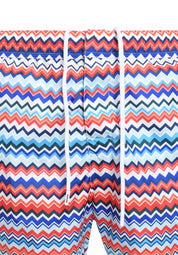 Swimming trunks in zigzag print nylon