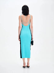 Basil long dress with open back