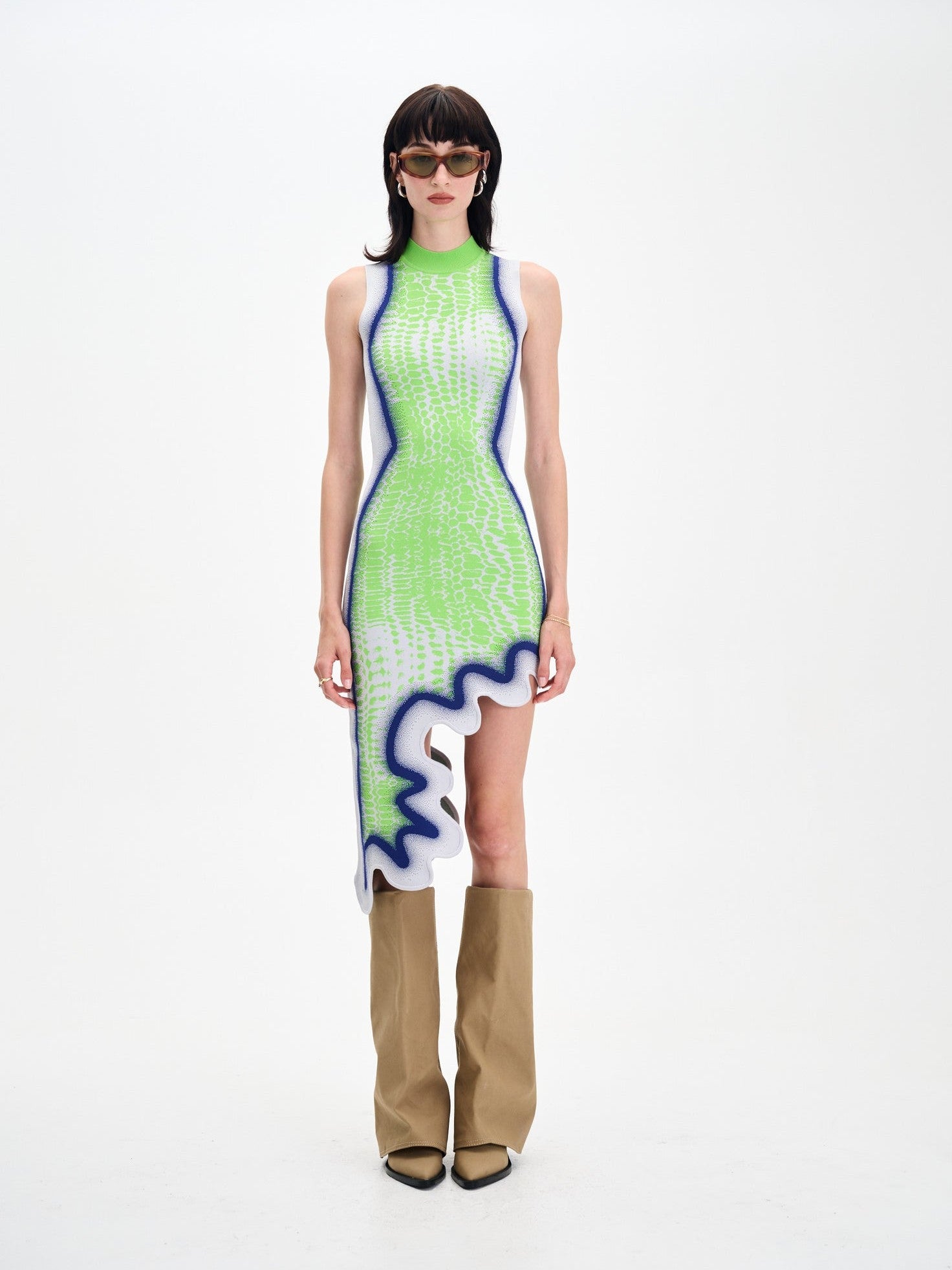 Brooklyn wavy asymmetric dress
