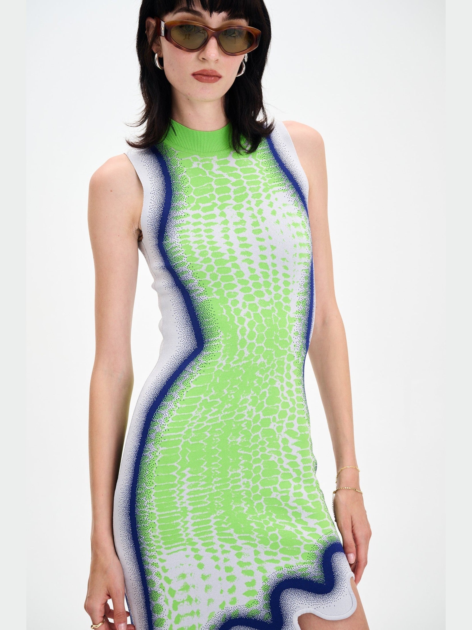 Brooklyn wavy asymmetric dress