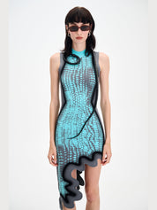 Brooklyn wavy asymmetric dress