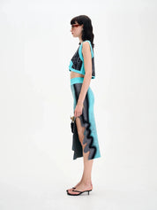 Dahlia oversized wavy crop top