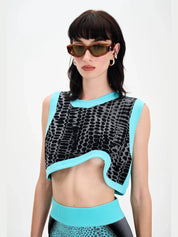 Dahlia oversized wavy crop top
