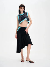 Dahlia oversized wavy crop top
