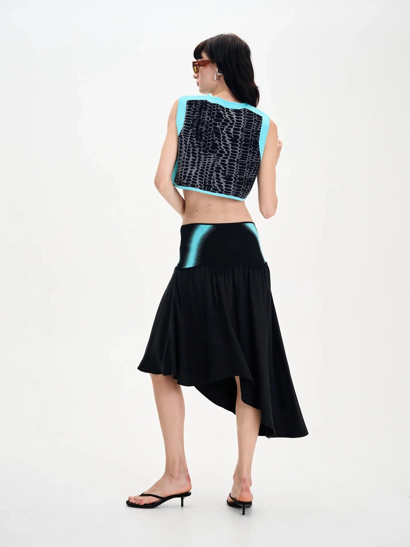 Dahlia oversized wavy crop top