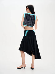 Dahlia oversized wavy crop top
