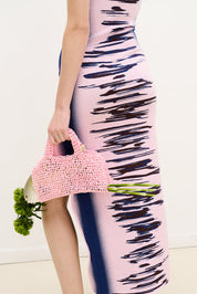 Iris ocean print maxi tank dress