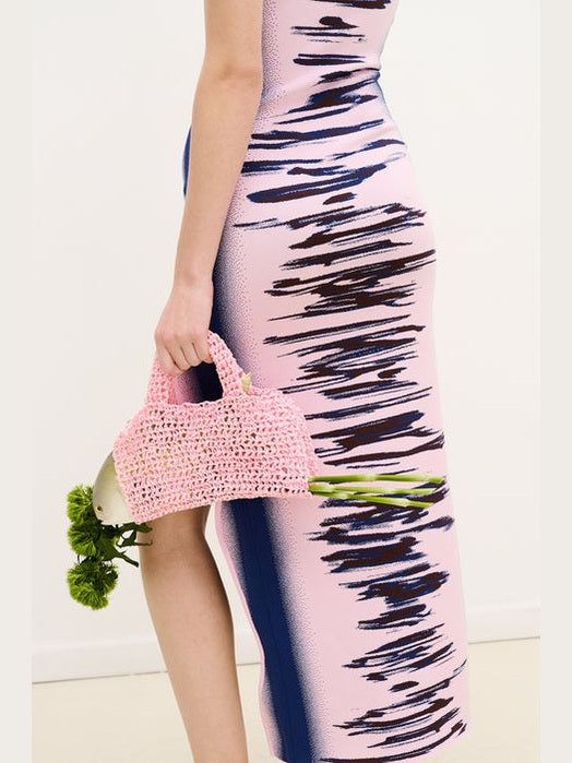 Iris ocean print maxi tank dress