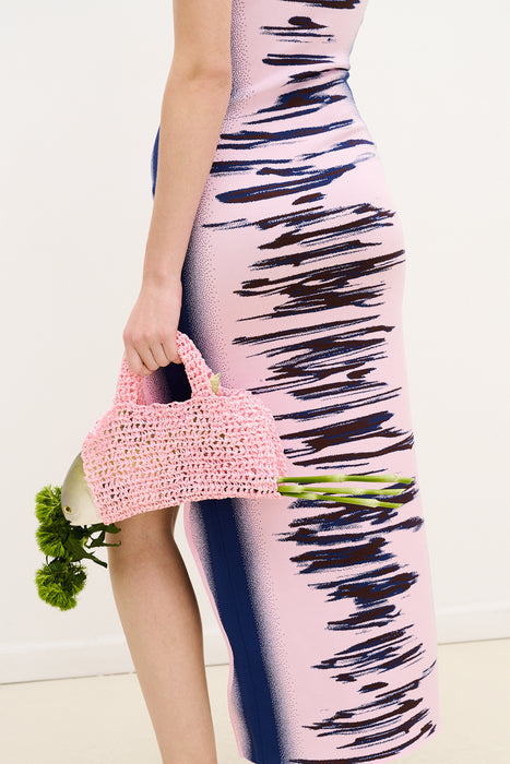Iris ocean print maxi tank dress