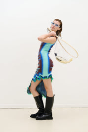 Robin reversible wavy dress with sequins