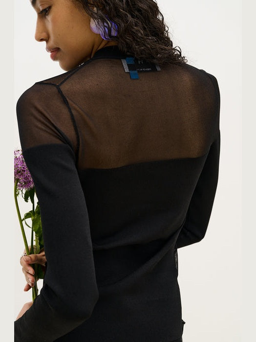 Blenny long sleeve sheer pullover