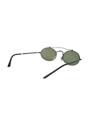 Giorgio Armani Matte Black Oval Men's Sunglasses