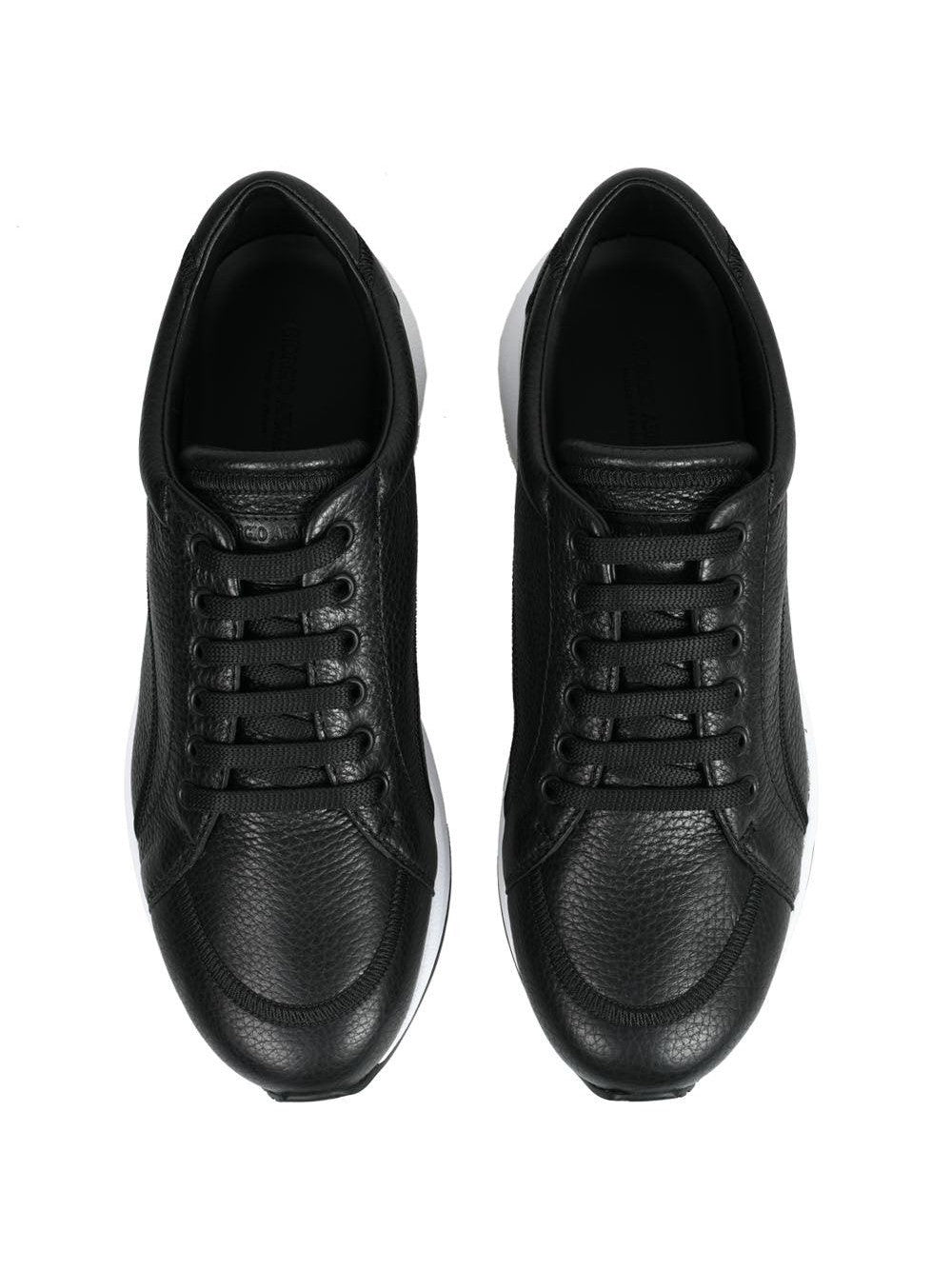GIORGIO ARMANI  Share Deerskin and leather sneakers حذاء رياضي 