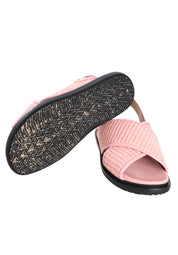 MARNI Fussbet Raffia-effect Sandals In Pink