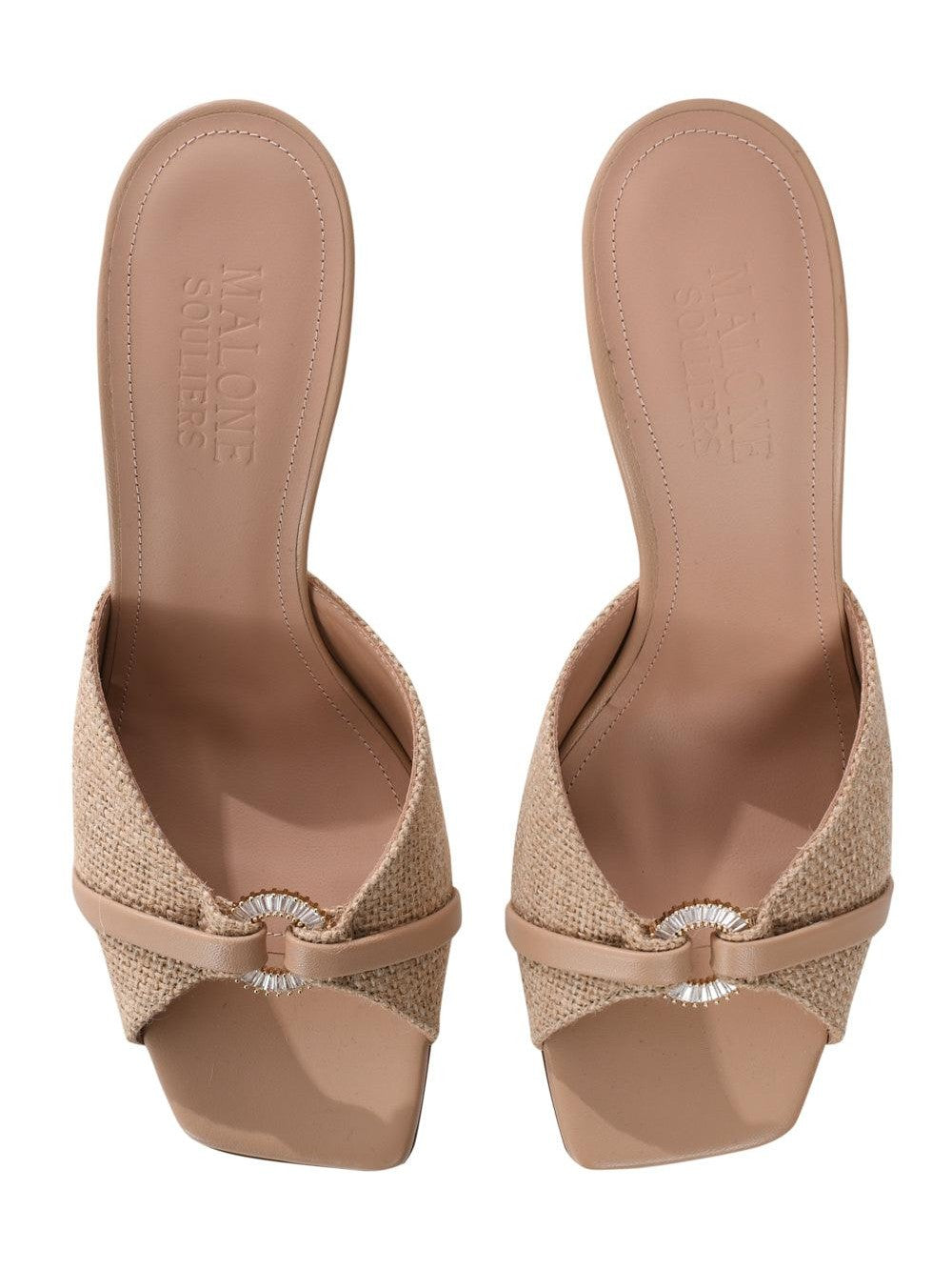 Open toe sandal with ring detail on stiletto