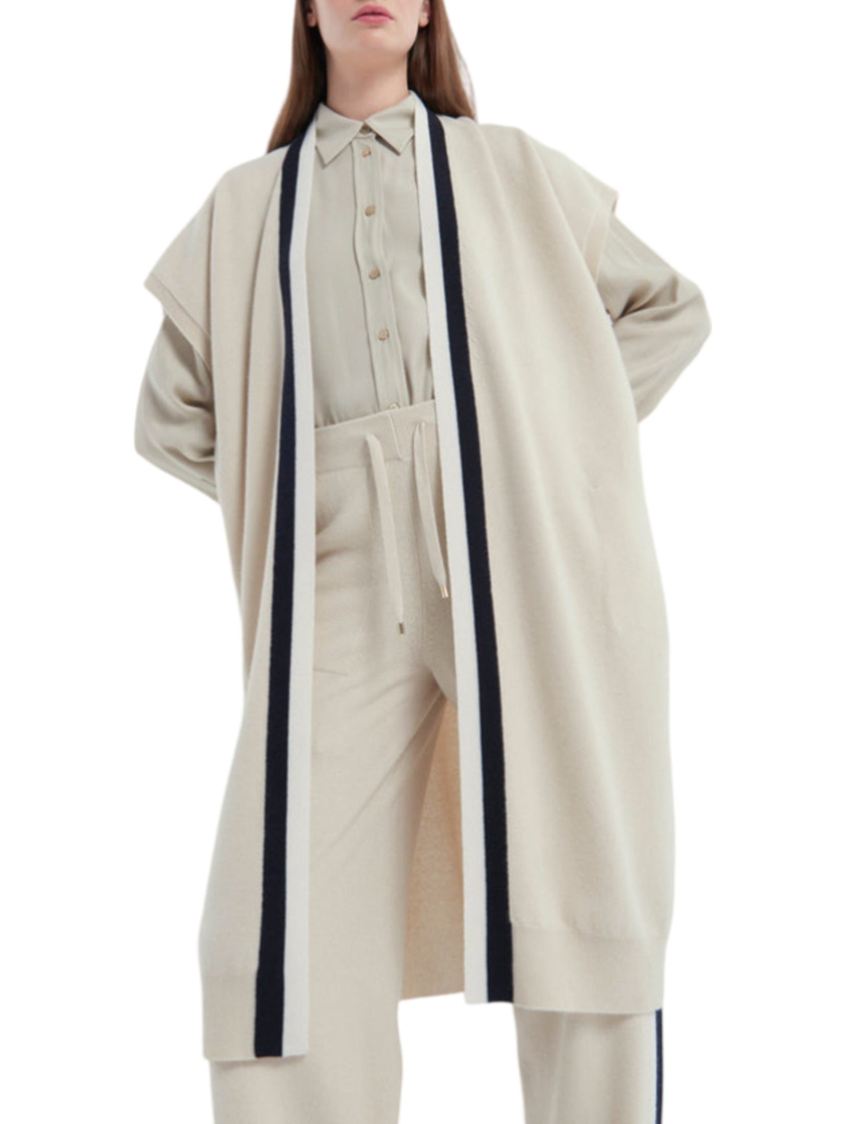 Luxury wool, cashmere & silk knit cardigan