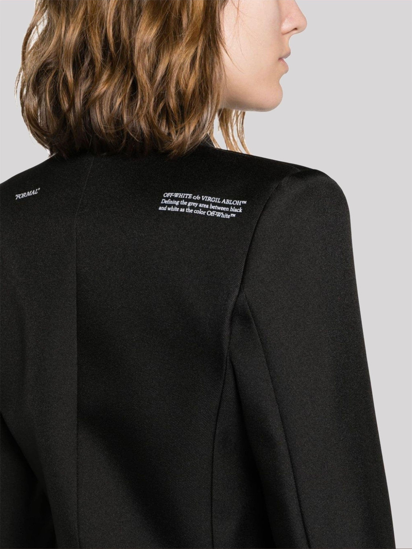 Black twill weave blazer