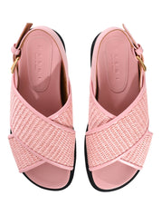 Marni fussbet raffia-effect sandals in pink