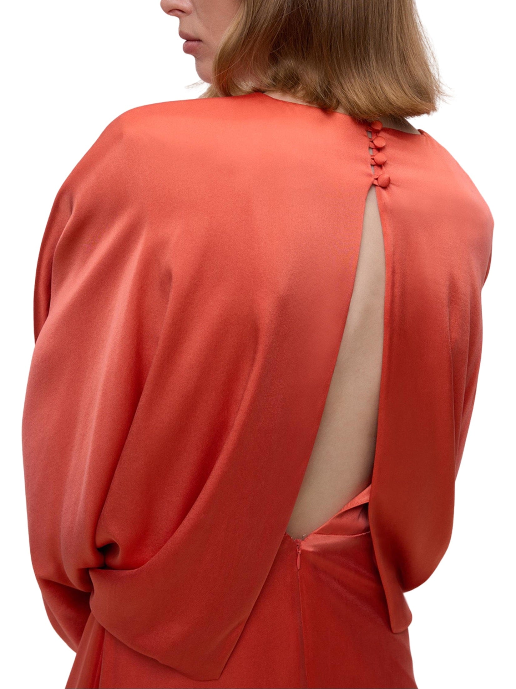 Cape sleeve long dress