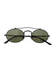 Giorgio Armani Matte Black Oval Men's Sunglasses