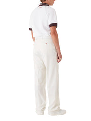 CHENILLE COLLAR WHITE RAGLAN POLO