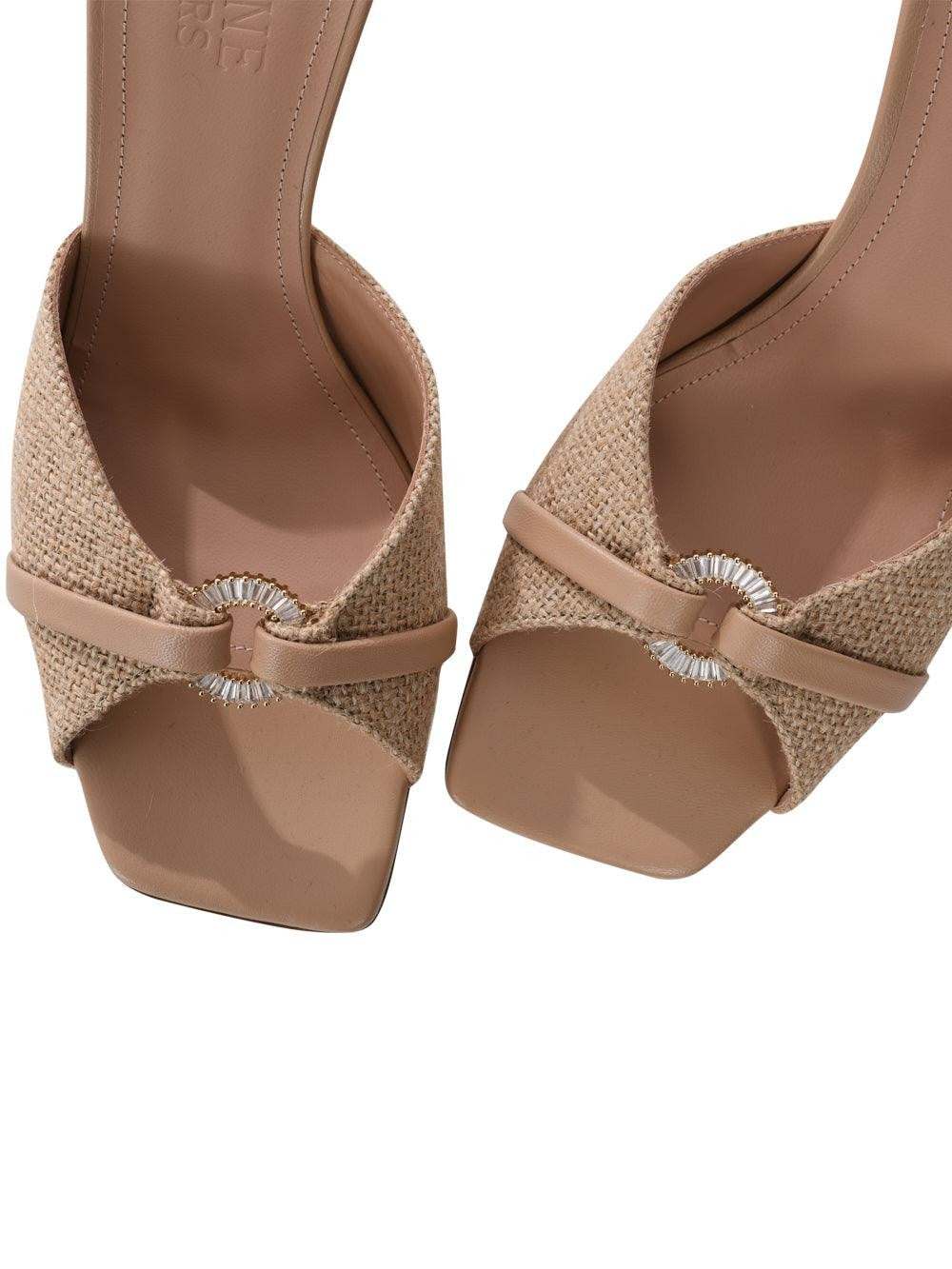 Open toe sandal with ring detail on stiletto