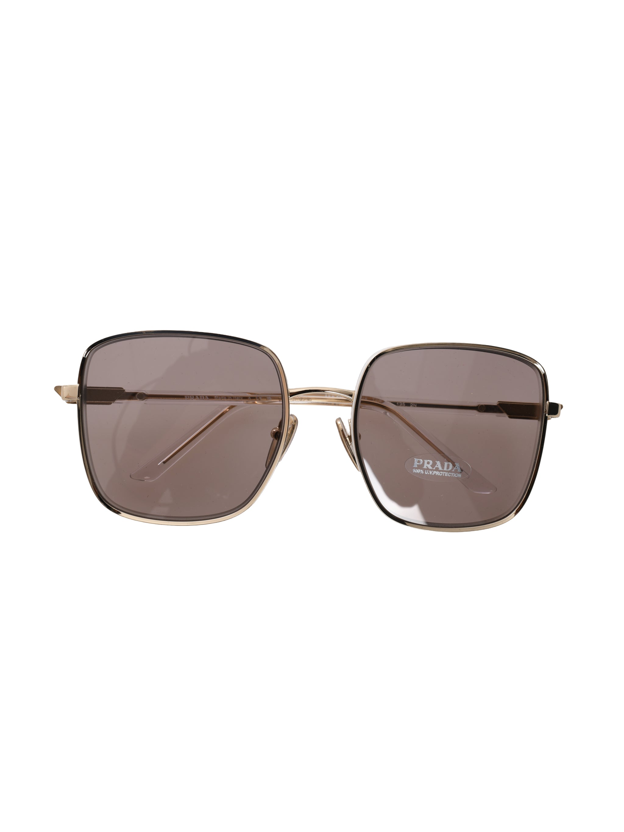 Prada Light Purple Brown Rectangular Sunglasses