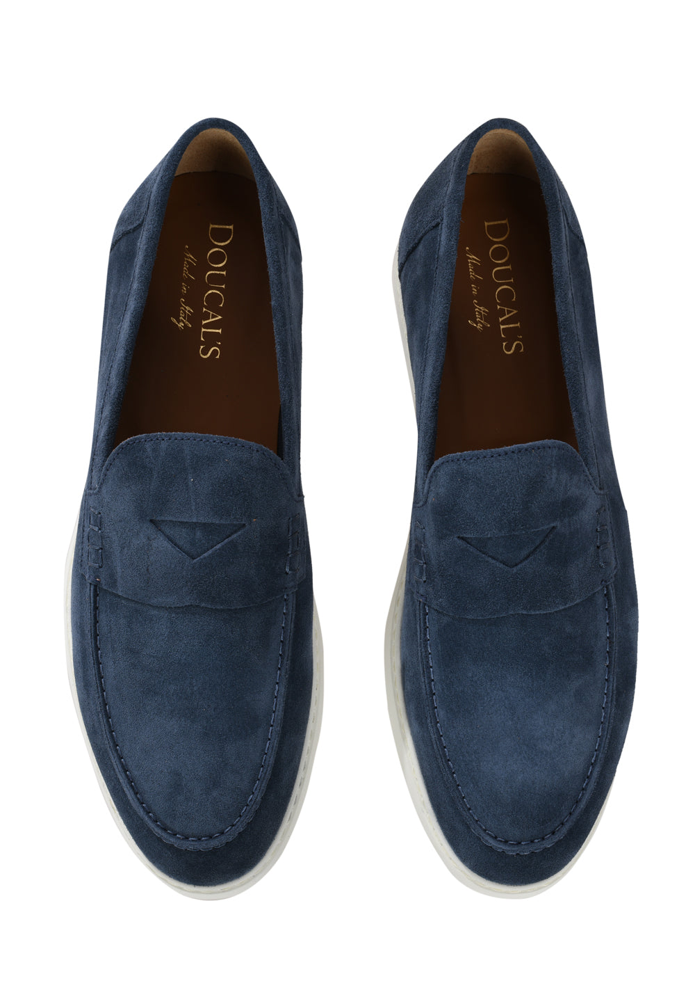 Doucal's penny-slot suede loafers