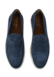 Doucal's penny-slot suede loafers