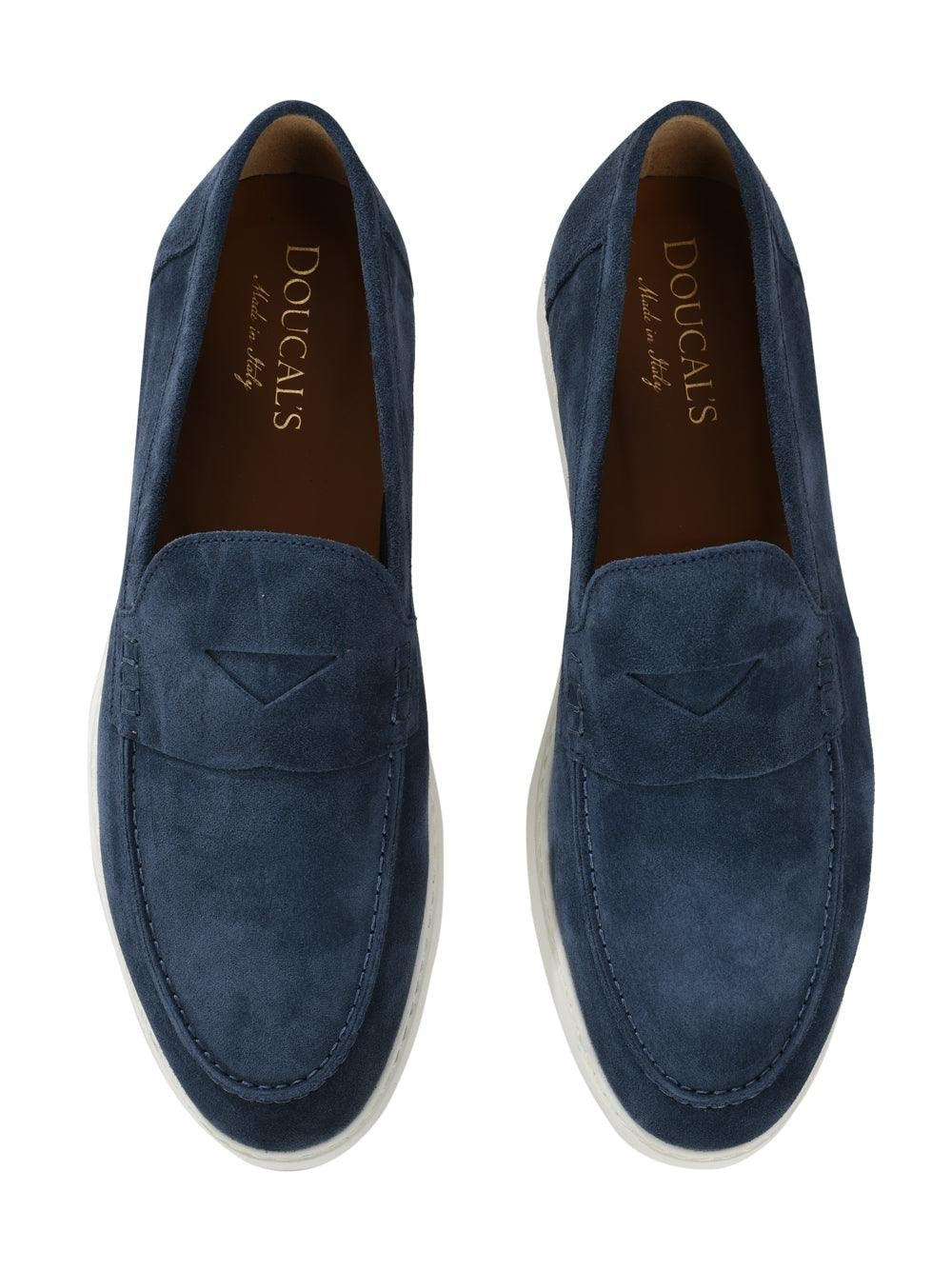 Doucal\'s Penny-slot suede slip on loafer dress shoes men\'s Sz 42 made in Italy 31716482_61294620_600.jpg main image 2