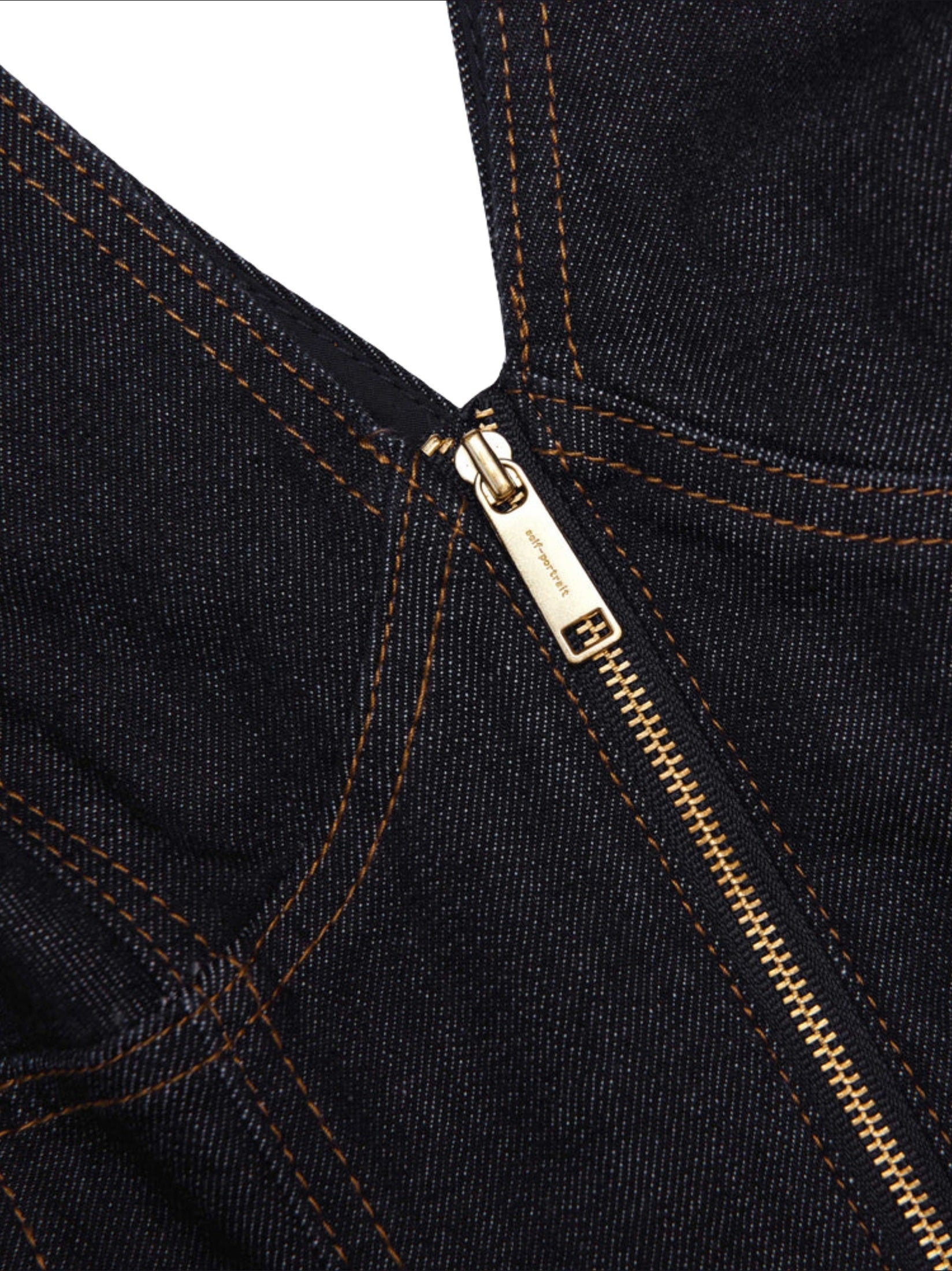 Indigo denim mini dress