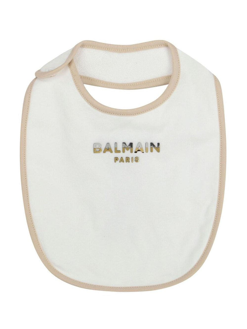 Balmain kids logo-appliqué cotton pajamas