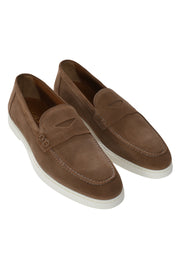 Doucal's penny-slot suede loafers