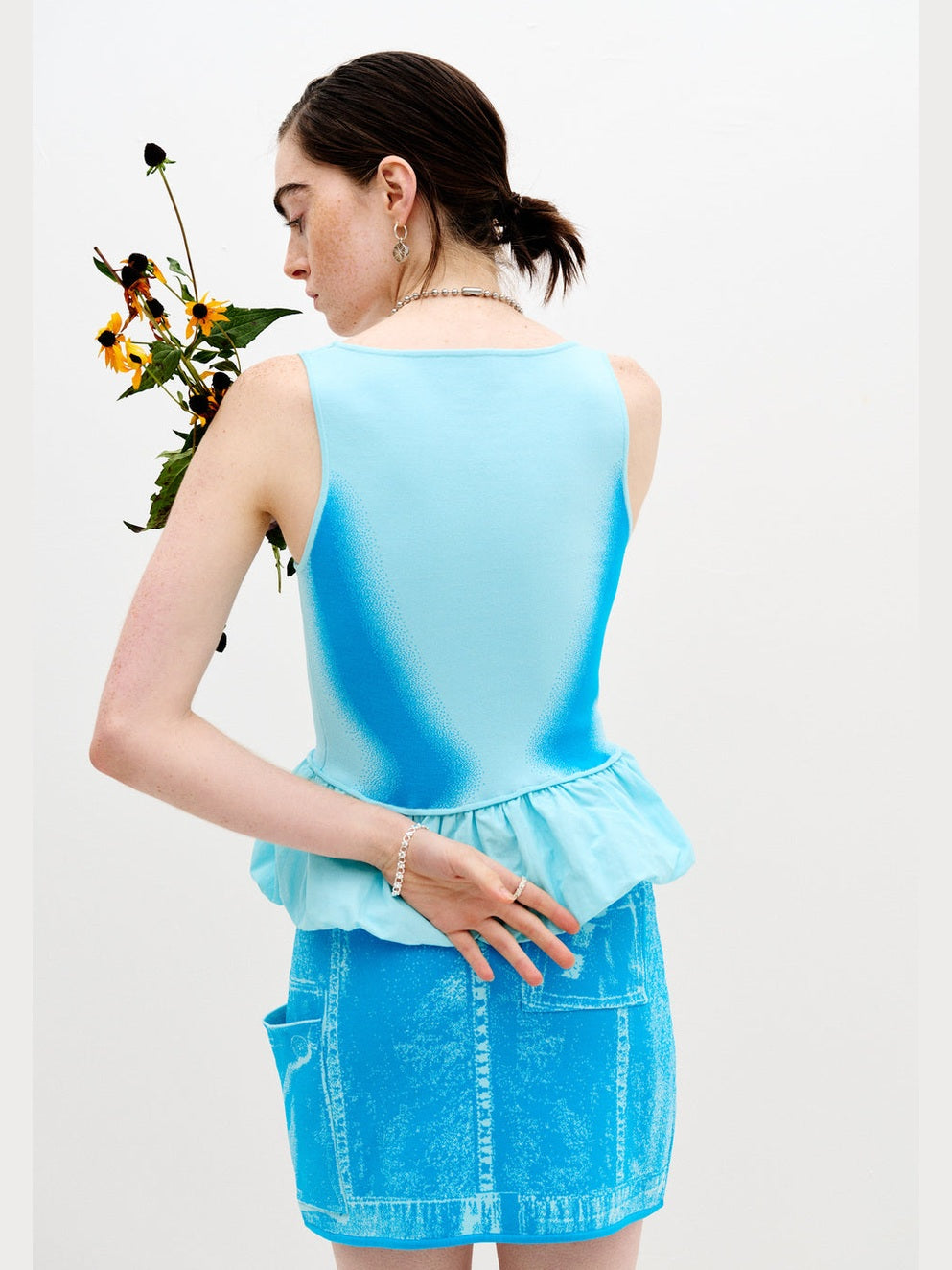 Lily mixed media tank top