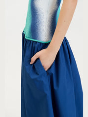 Almond mixed media tube dress