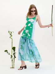 Ginger flower print tank dress