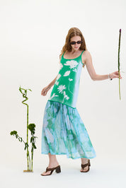 Ginger flower print tank dress