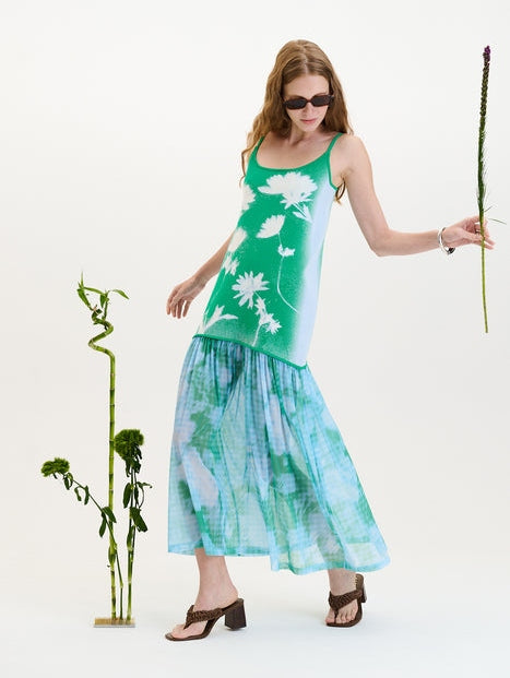 Ginger flower print tank dress