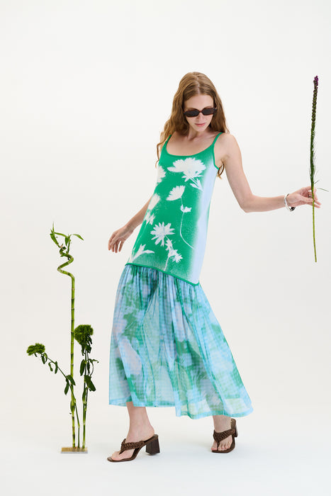 Ginger flower print tank dress